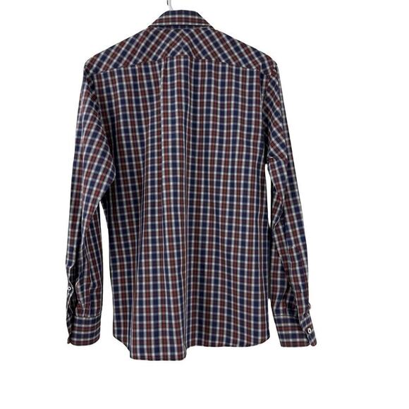 Billy Reid Navy Red Plaid Buttondown Button Down Shirt Sz S - Picture 3 of 4